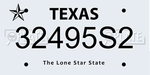 32495S2 Texas License Plate