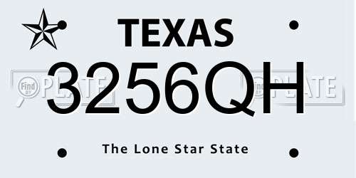 3256QH Texas License Plate
