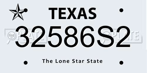 32586S2 Texas License Plate