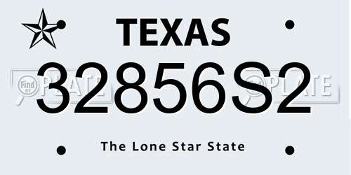 32856S2 Texas License Plate