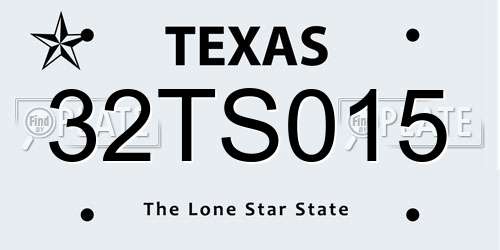 32TS015 Texas License Plate