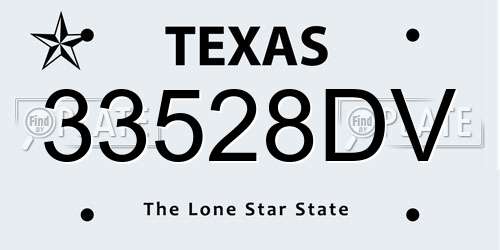 33528DV Texas License Plate