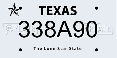 338A90 Texas License Plate