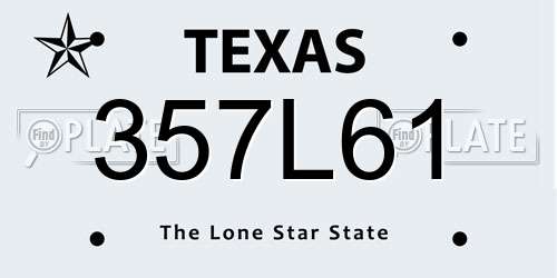 357L61 Texas License Plate