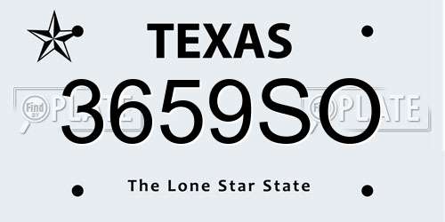 3659SO Texas License Plate