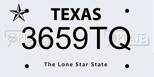 3659TQ Texas License Plate