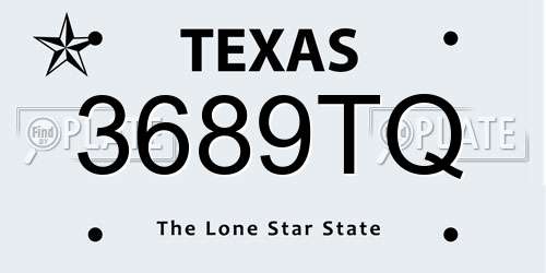 3689TQ Texas License Plate