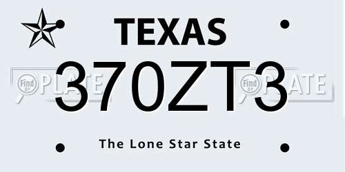 370ZT3 Texas License Plate