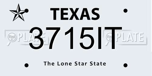 3715IT Texas License Plate