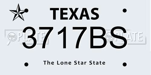 3717BS Texas License Plate
