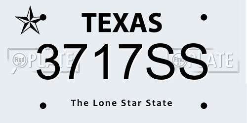 3717SS Texas License Plate