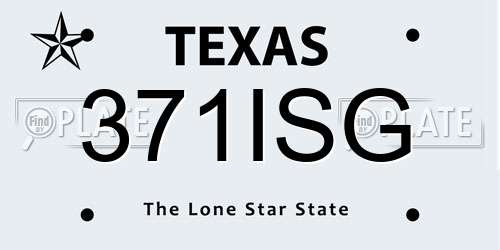 371ISG Texas License Plate