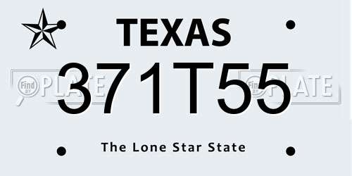 371T55 Texas License Plate