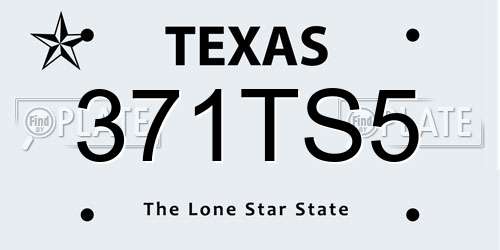 371TS5 Texas License Plate