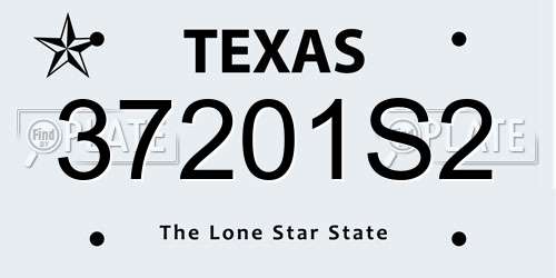 37201S2 Texas License Plate