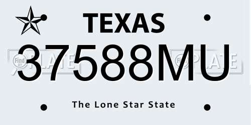 37588MU Texas License Plate