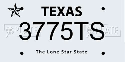 3775TS Texas License Plate