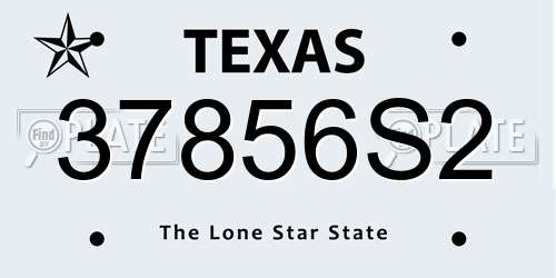 37856S2 Texas License Plate