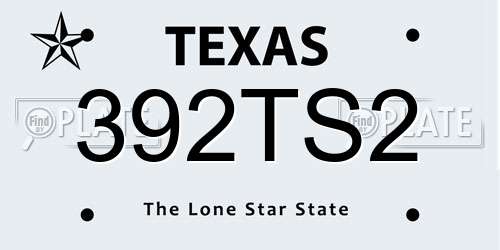 392TS2 Texas License Plate