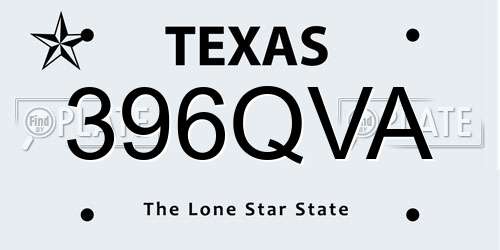 396QVA Texas License Plate