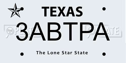 3ABTPA Texas License Plate
