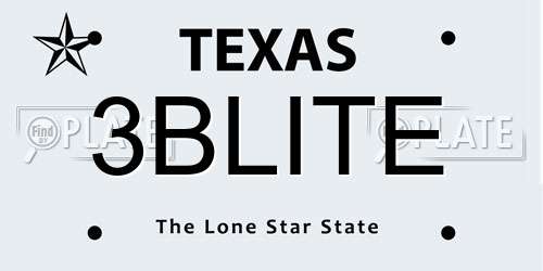 3BLITE Texas License Plate