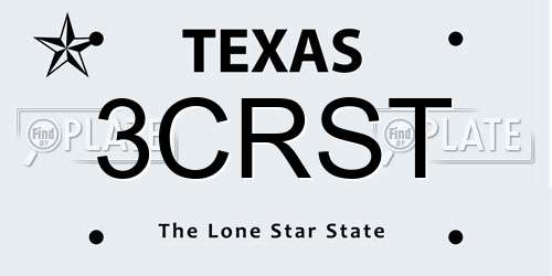 3CRST Texas License Plate
