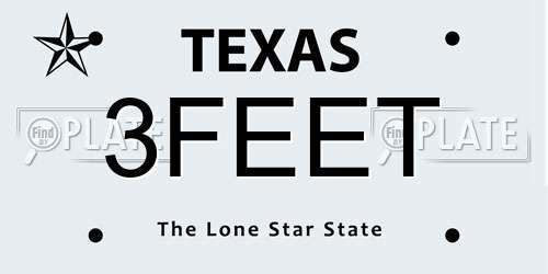 3FEET Texas License Plate