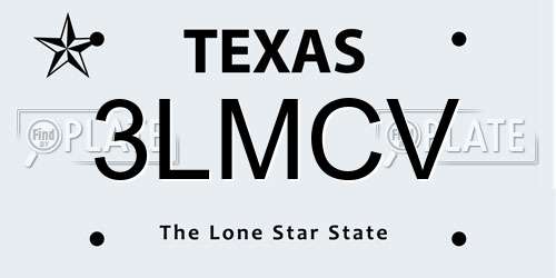 3LMCV Texas License Plate