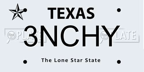 3NCHY Texas License Plate