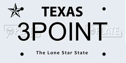 3POINT Texas License Plate