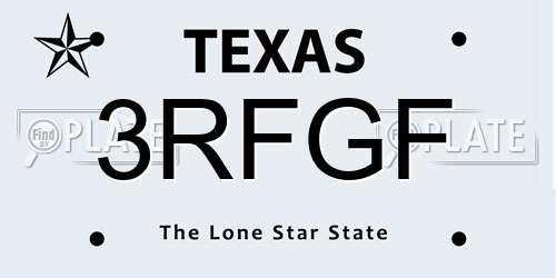 3RFGF Texas License Plate