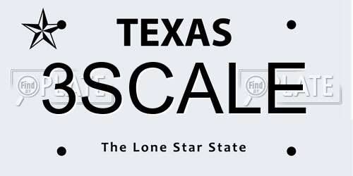 3SCALE Texas License Plate