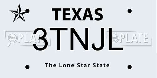 3TNJL Texas License Plate
