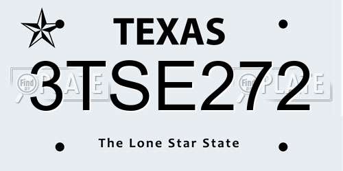 3TSE272 Texas License Plate
