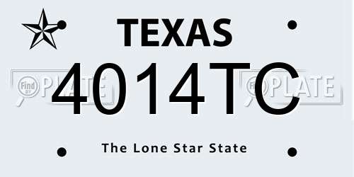 4014TC Texas License Plate