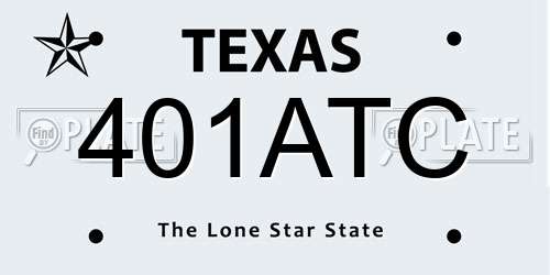 401ATC Texas License Plate