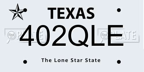 402QLE Texas License Plate