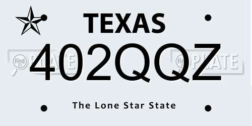 402QQZ Texas License Plate