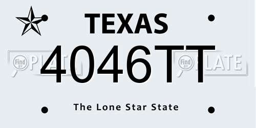 4046TT Texas License Plate