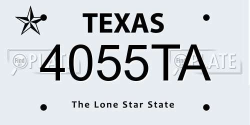 4055TA Texas License Plate