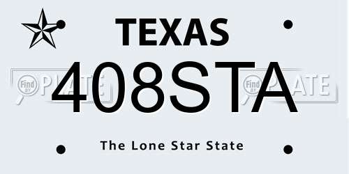 408STA Texas License Plate
