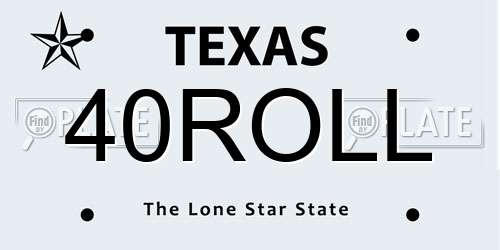 40ROLL Texas License Plate