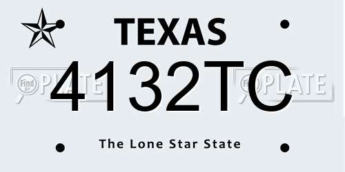 4132TC Texas License Plate
