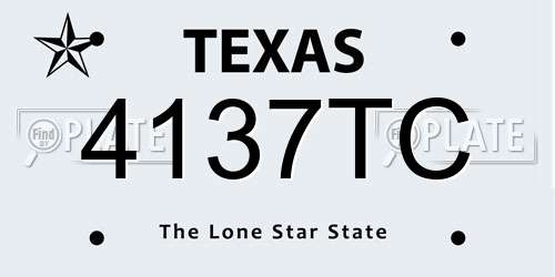 4137TC Texas License Plate