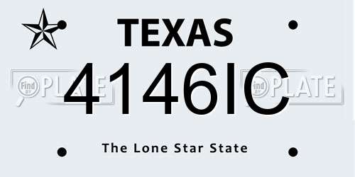 4146IC Texas License Plate