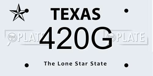 420G Texas License Plate