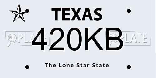 420KB Texas License Plate