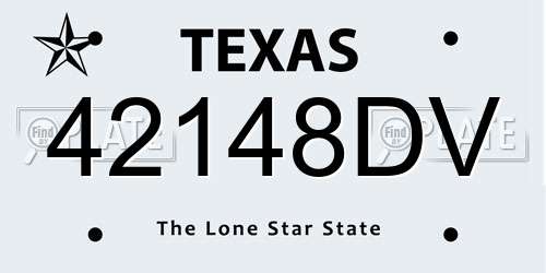 42148DV Texas License Plate