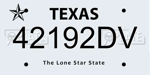 42192DV Texas License Plate